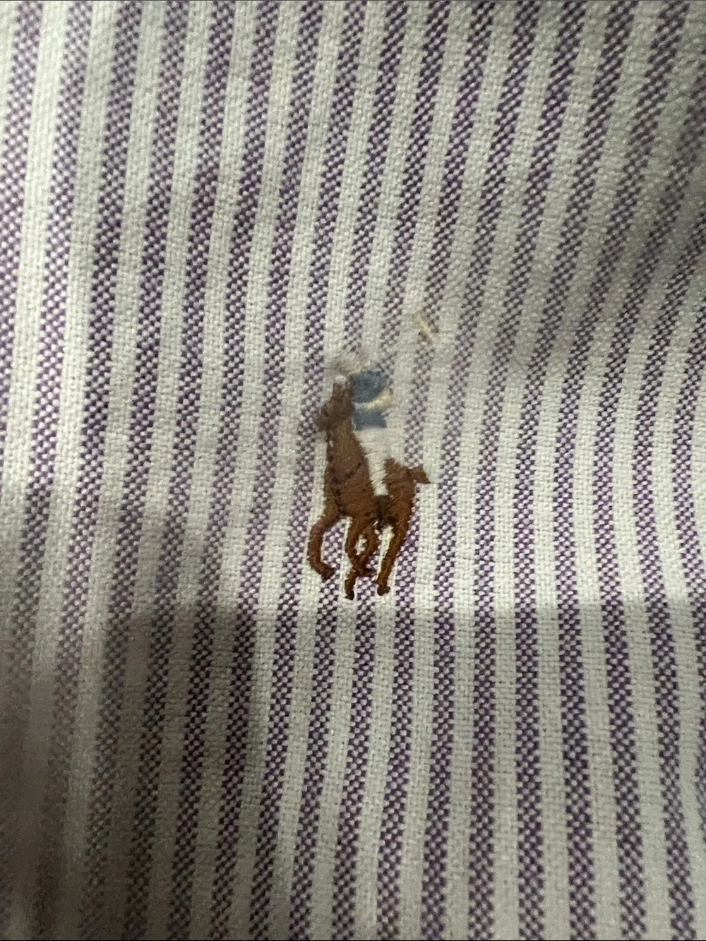 Polo by Ralph Lauren Light Lavender & White Striped Button-Down Shirt